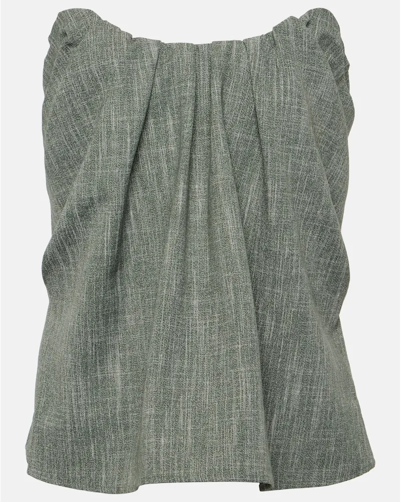Co Top in misto lana arricciato Grigio