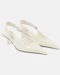 Jimmy Choo Pumps slingback Amel 50 in vernice Bianco