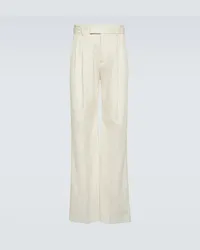 Amiri Pantaloni in twill a gamba larga Bianco