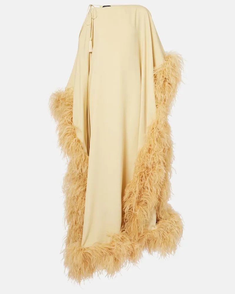 Taller Marmo Abito lungo Sza Sza Extravaganza in cady Neutro