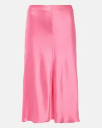 Stella McCartney Gonna midi in raso Rosa