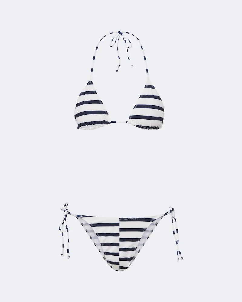 Jean Paul Gaultier Bikini a righe Blu