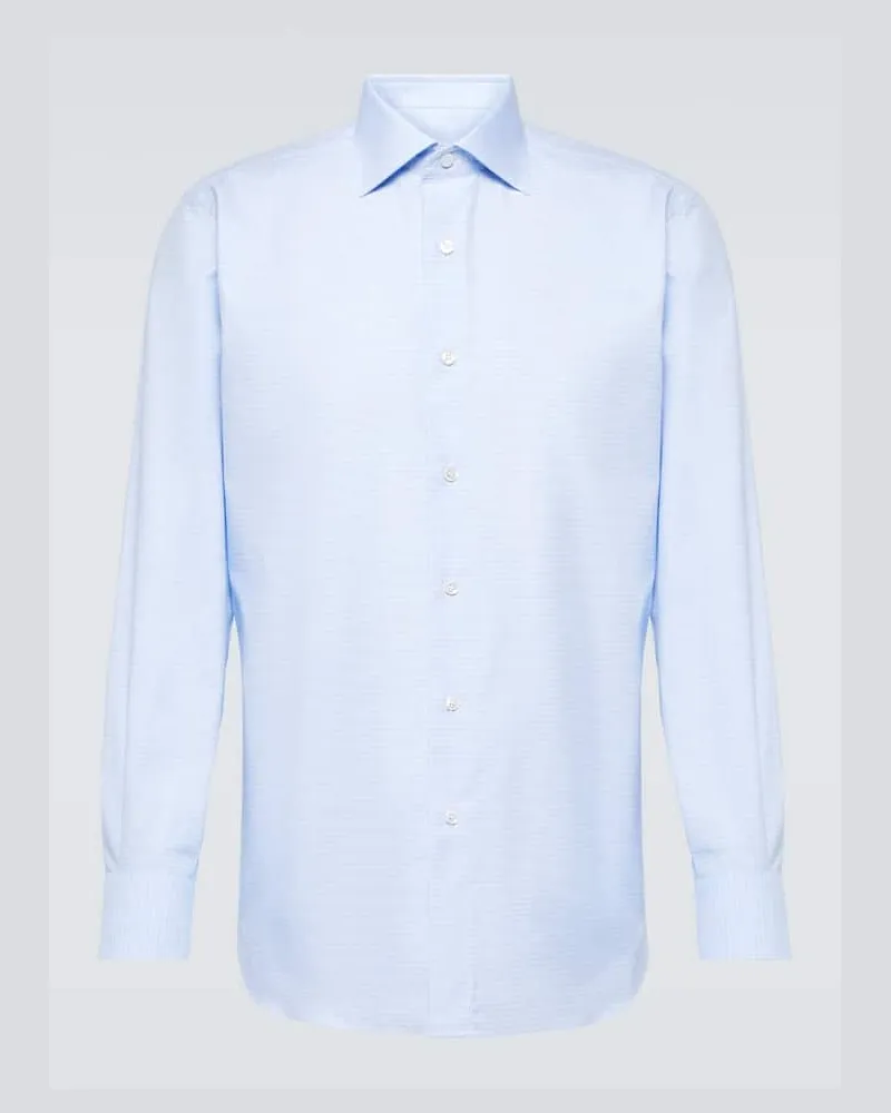 Brioni Camicia in cotone Blu