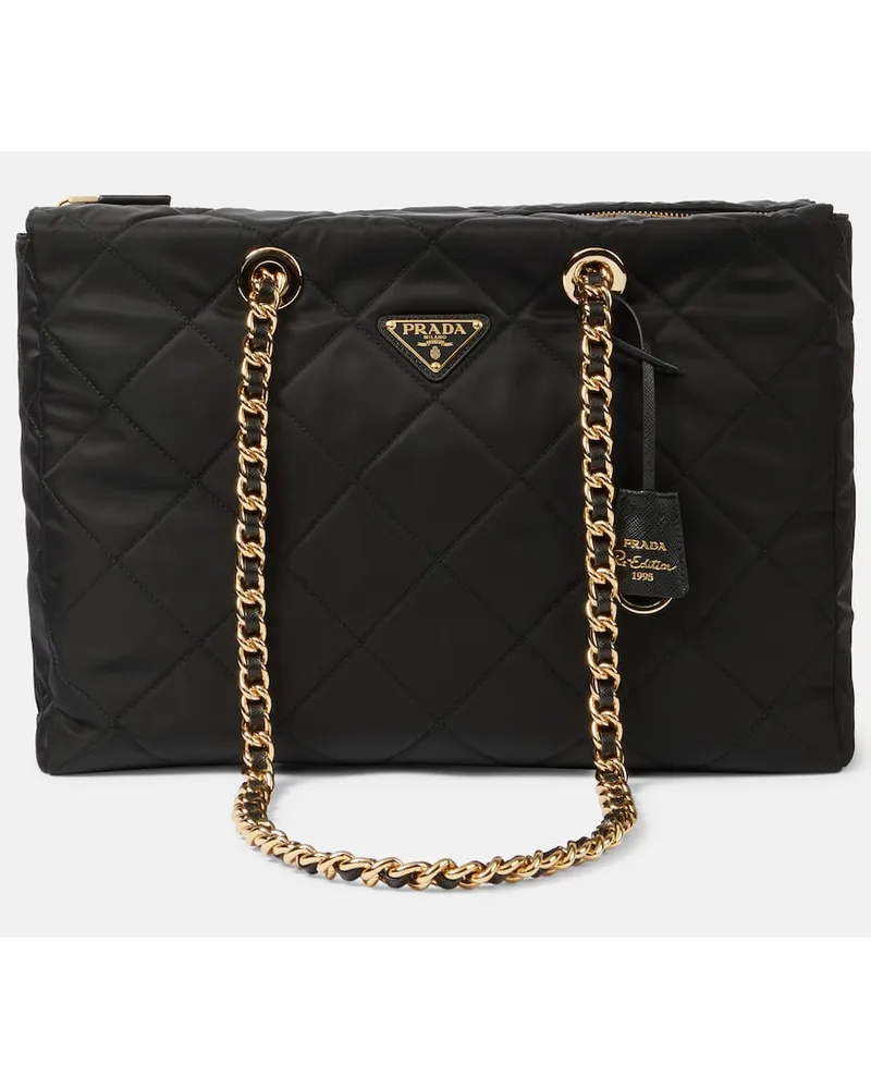 Prada Borsa Prada Re-Edition 1995 ChaÃ®ne Large in Re-Nylon Nero