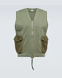 C.P. Company Gilet in jersey di cotone Verde