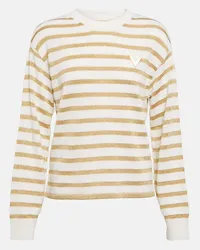 Valentino Garavani Pullover in misto lana a righe Multicolore