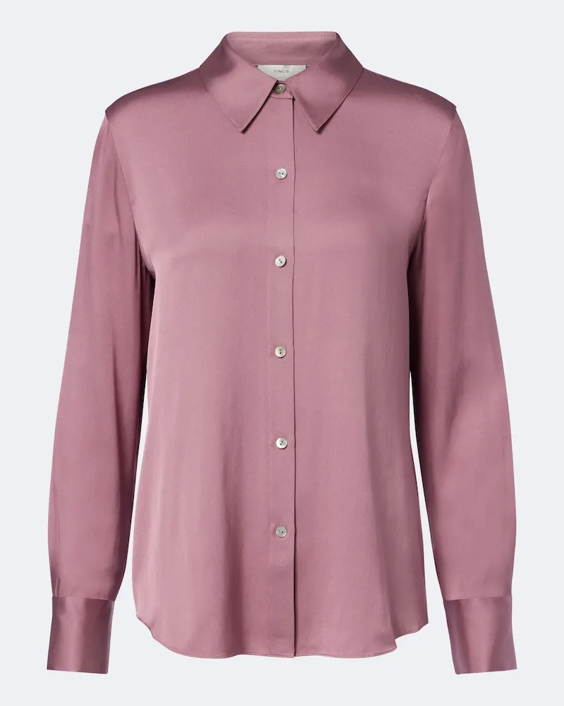 Vince Camicia in misto seta Rosa