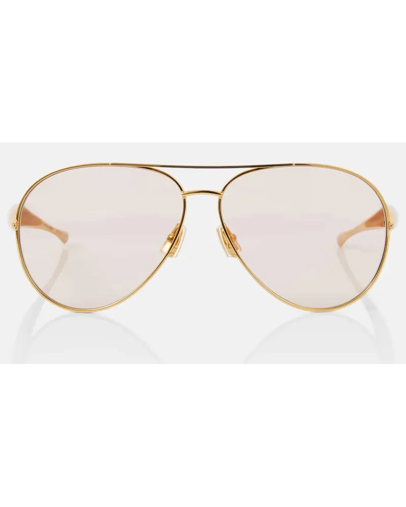 Bottega Veneta Occhiali da sole aviator Sardine Oro