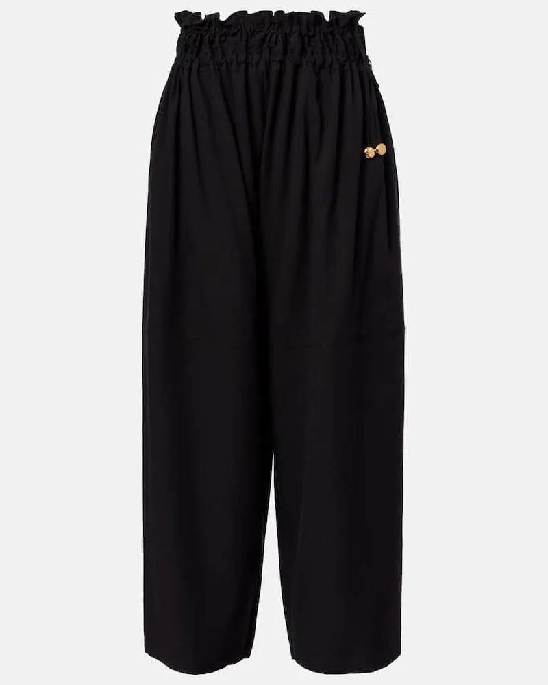 Loewe Pantaloni a gamba larga e vita media Nero