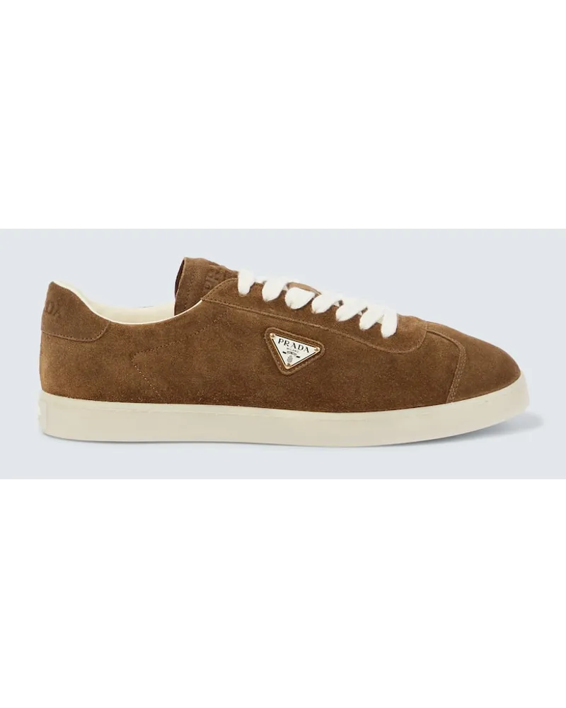 Prada Sneakers Lane in suede Marrone