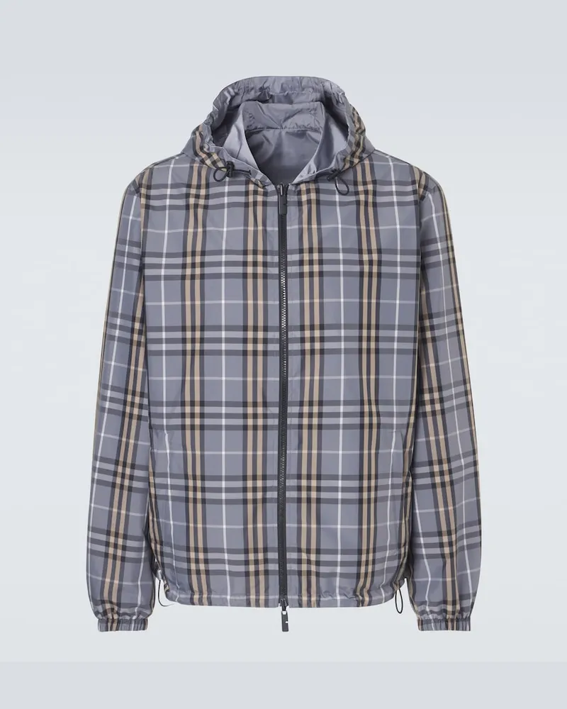 Burberry Giacca reversibile Burberry Check con cappuccio Blu