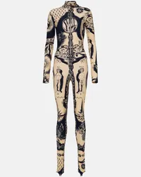 Jean Paul Gaultier Jumpsuit Heraldique in jersey con stampa Multicolore