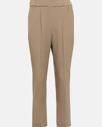 Brunello Cucinelli Pantaloni in misto seta Beige