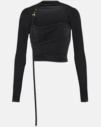 Jacquemus Top cropped Le Haut Peplo Nero