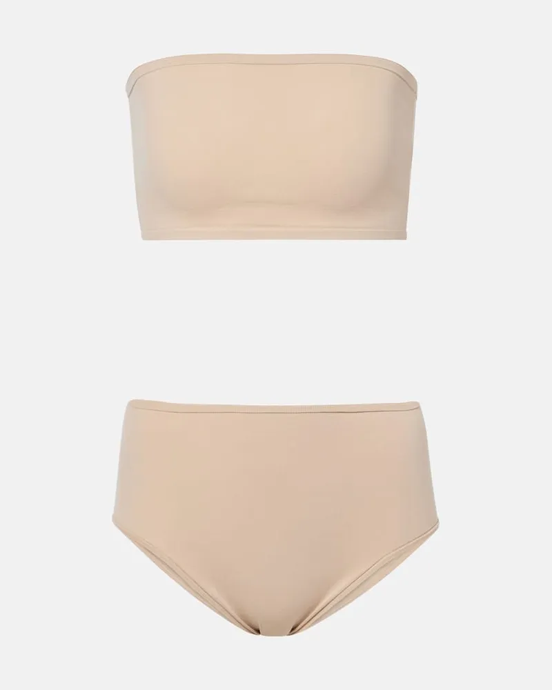 Alaïa AlaÃ¯a Bikini a fascia Beige