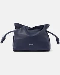 Loewe Clutch Flamenco Mini in pelle Blu