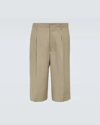 AMI Paris Bermuda in twill di misto lana Beige