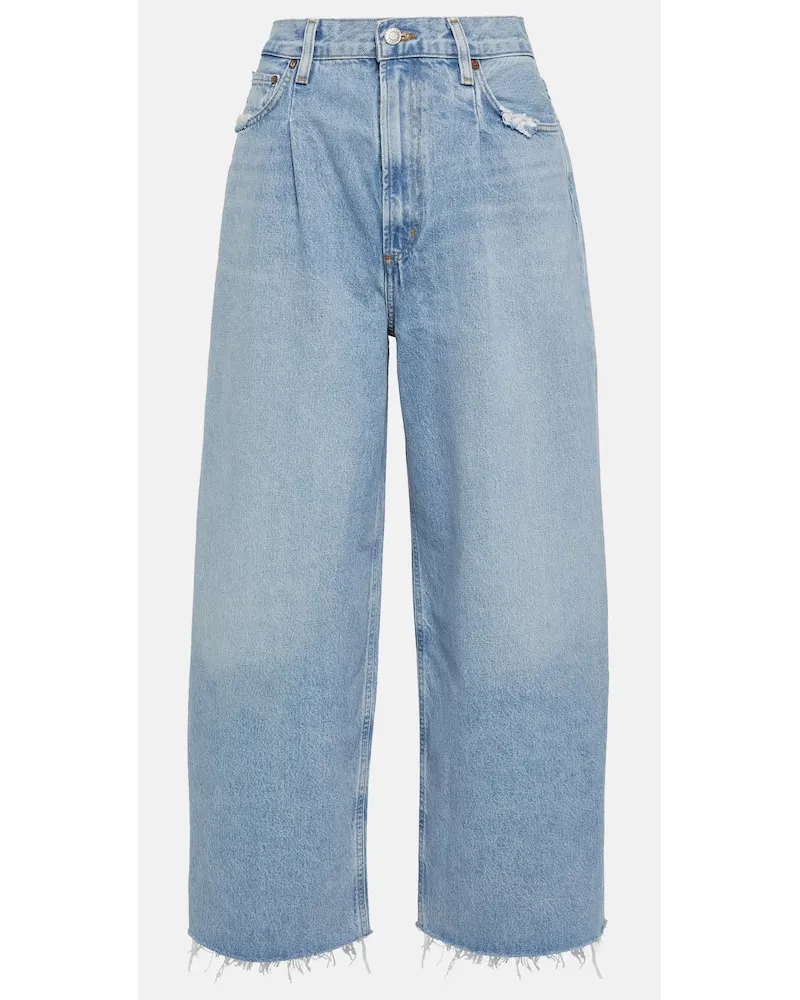 AGOLDE Jeans Danga a gamba larga e vita alta Blu