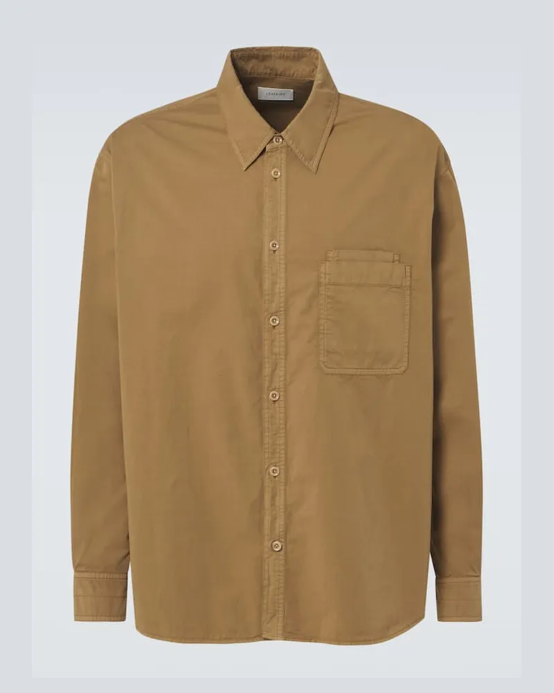 Christophe Lemaire Camicia in raso di cotone Marrone