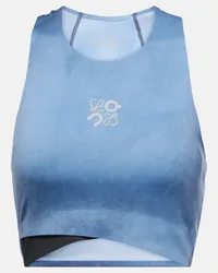 Loewe x On - Top cropped Performance con logo Blu