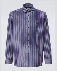 Etro Camicia in cotone a righe Blu