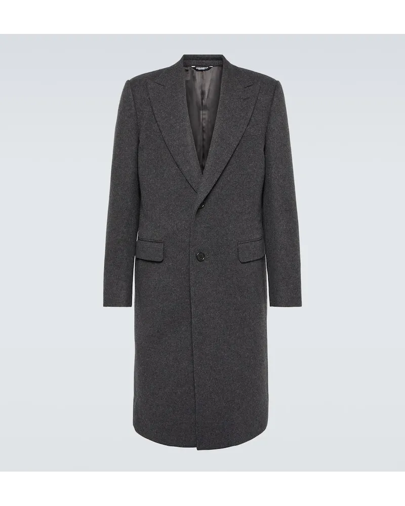 Dolce & Gabbana Soprabito in misto lana Grigio