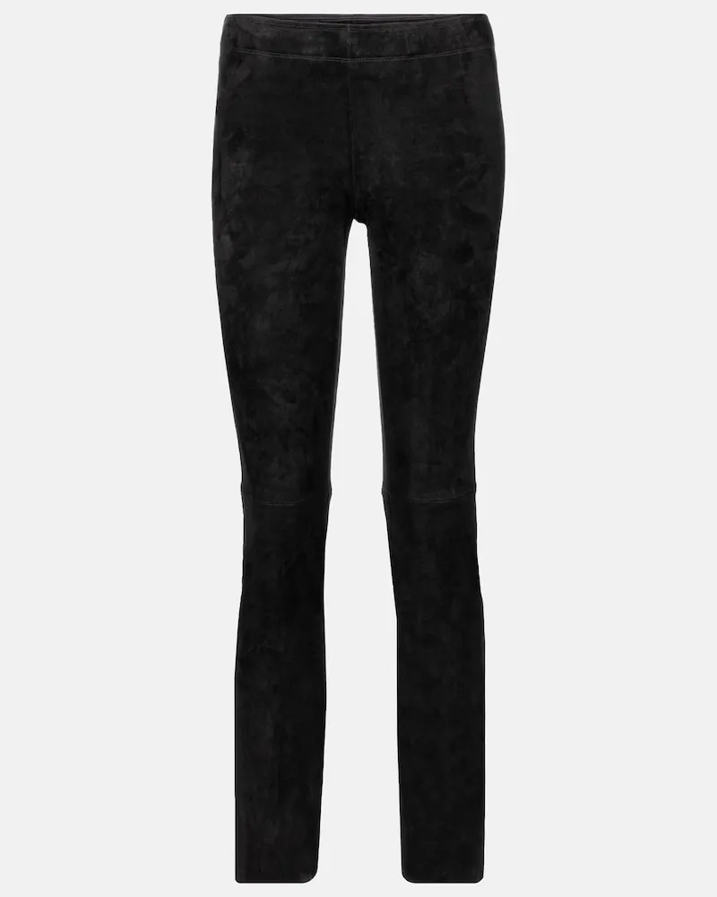 Stouls Pantaloni Jacky in suede Nero