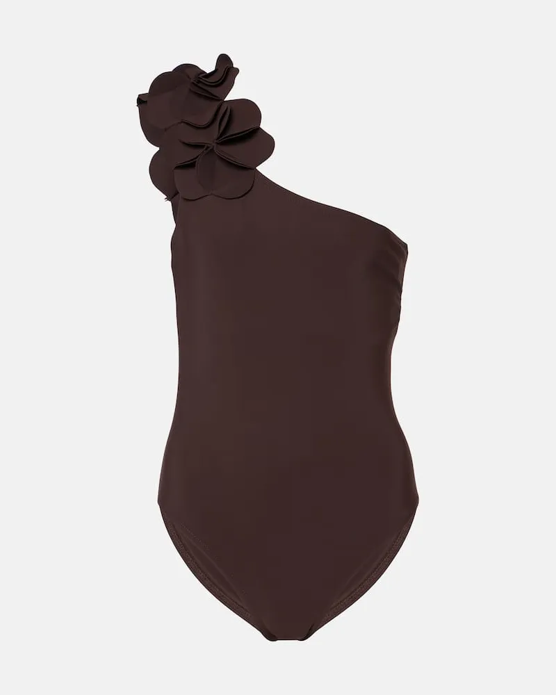 Karla Colletto Costume intero monospalla Tess Marrone