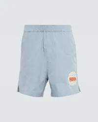 ADISH Shorts in misto cotone con logo Blu