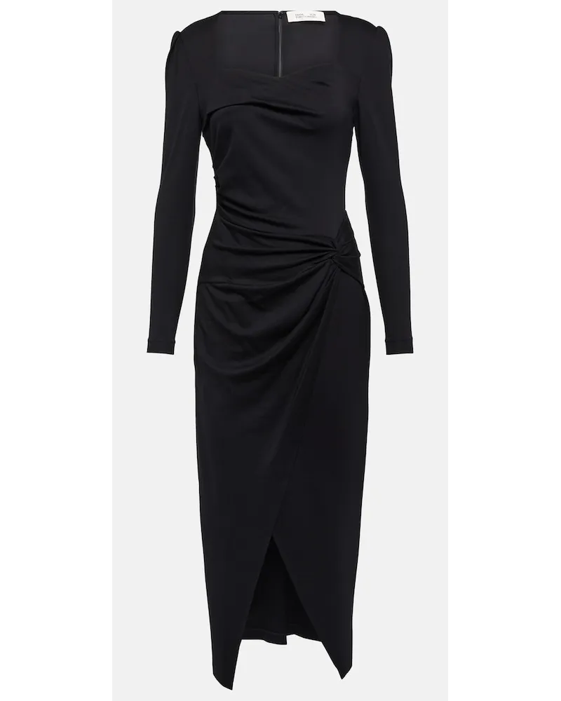 Diane von Furstenberg Abito midi Hughie in jersey Nero