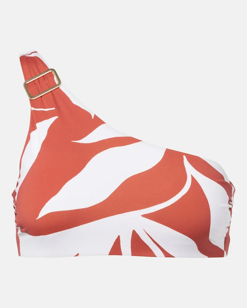 Max Mara Top bikini monospalla Argenta con stampa Arancione