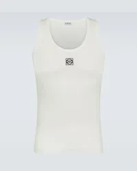 Loewe Tank top Anagram in jersey di misto cotone Bianco