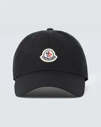 Moncler Cappello da baseball con logo Nero