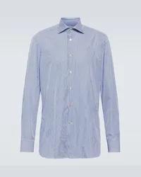 Kiton Camicia Oxford in popeline di cotone Bianco