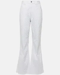 Isabel Marant Jeans flared Alvira a vita alta Bianco