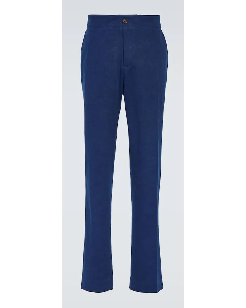 King & Tuckfield Pantaloni slim in cotone Blu