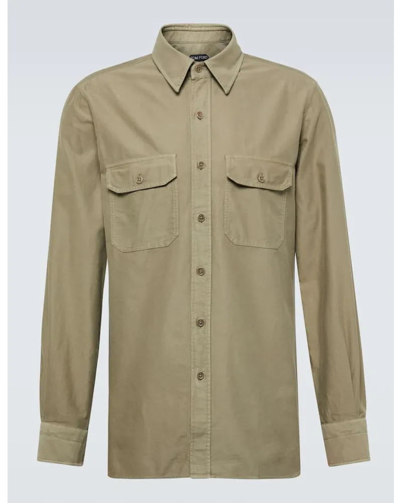Tom Ford Camicia in cotone Verde
