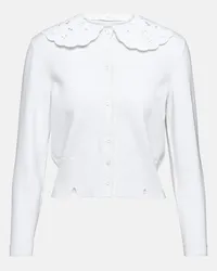 Patou Cardigan convertibile in misto lana Bianco