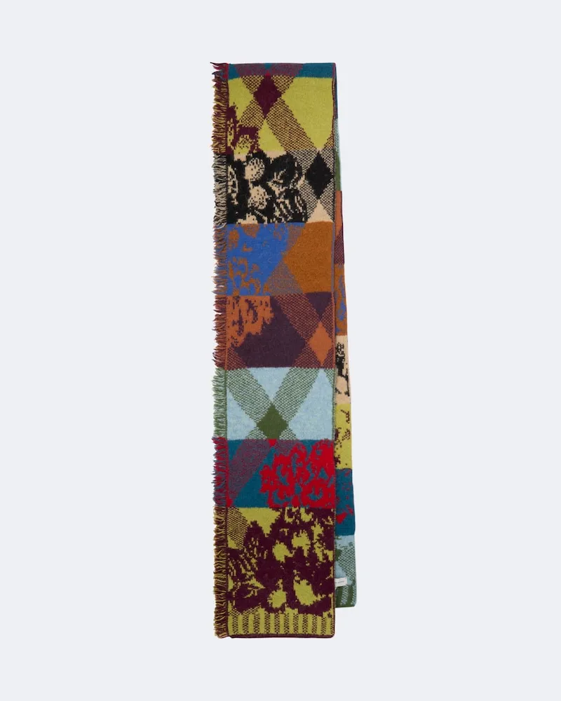Dries van Noten Sciarpa in misto lana jacquard Multicolore