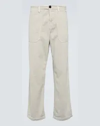 Stone Island Pantaloni regular in velluto a coste Bianco