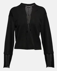 Tom Ford Top cropped con lacci Nero