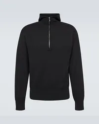 Burberry Pullover in lana con zip Nero