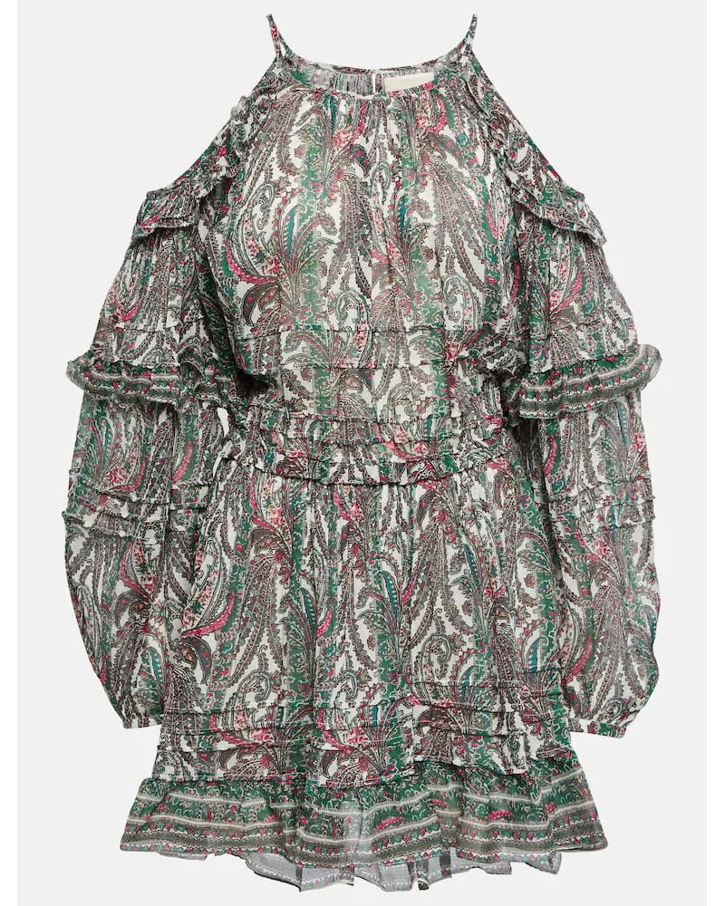 Isabel Marant Miniabito Gabinia in cotone e seta Multicolore