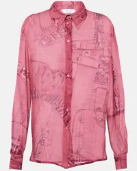 Blumarine Camicia con stampa Neutro