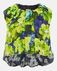 Dries van Noten Top in cotone e seta con stampa Multicolore