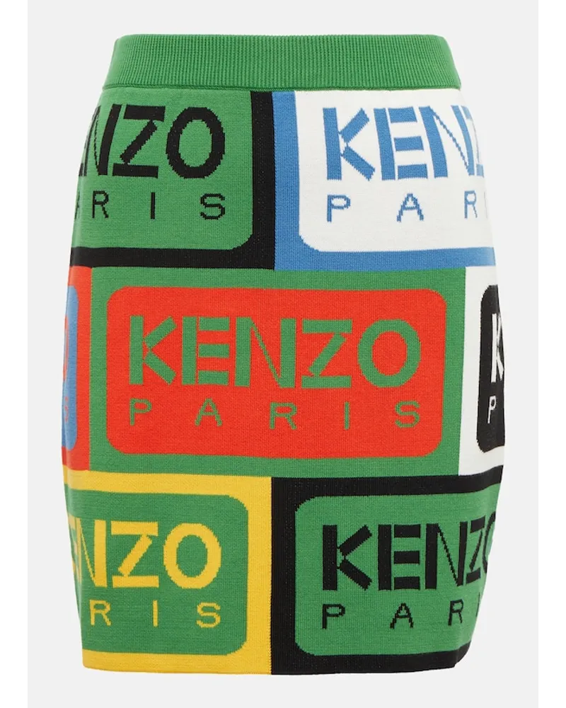 Kenzo Minigonna in cotone con logo Multicolore