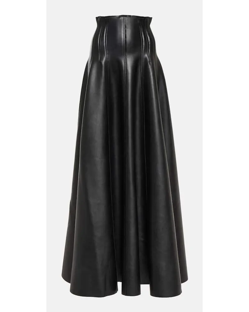 Norma Kamali Gonna lunga Grace in similpelle Nero
