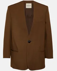 TOD'S Blazer oversize in lana Marrone