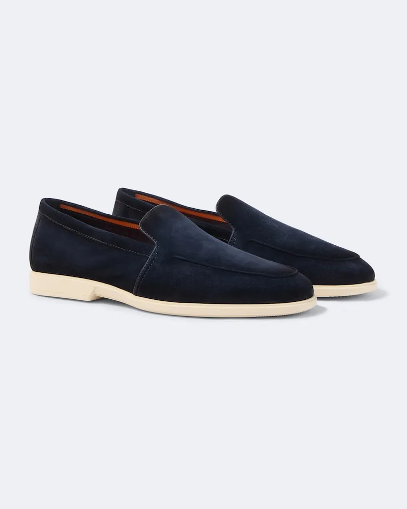 Santoni Mocassini in suede Blu