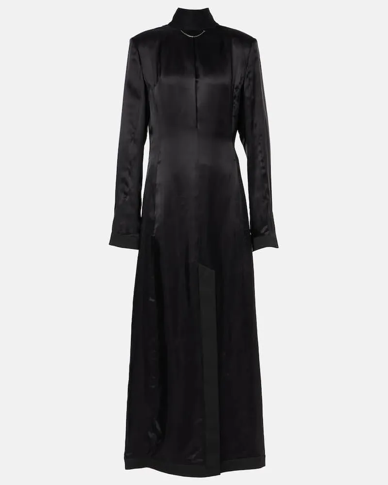 Maison Margiela Abito lungo in raso Nero